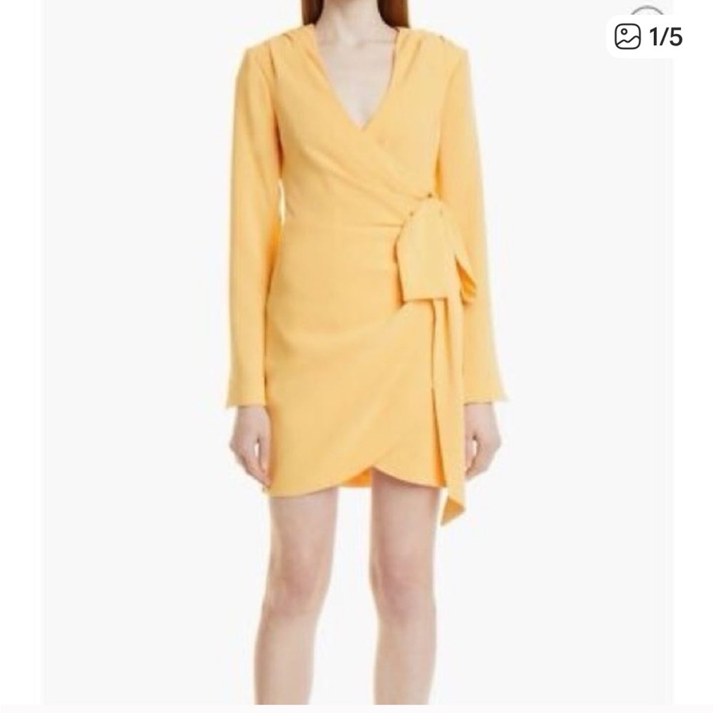 Cinq à Sept Sierra Wrap Front Long Sleeve Minidress-Size 8 EUC - Picture 3 of 11